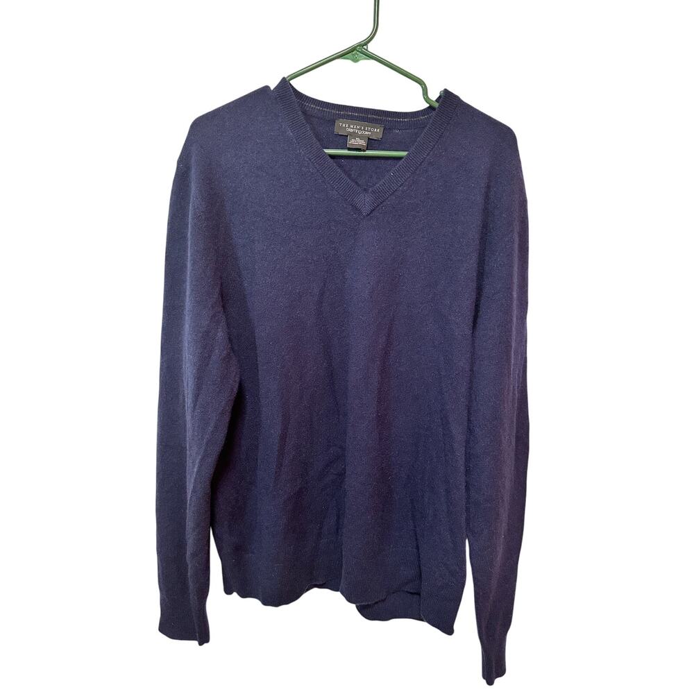 Bloomingdale’s The Men’s Store Navy Blue Cashmere Sweater Size XL